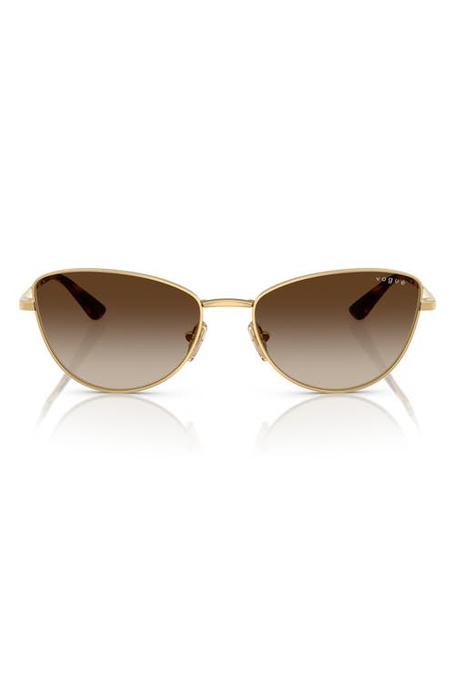 VOGUE 56mm Polarized Butterfly Sunglasses in Gold 