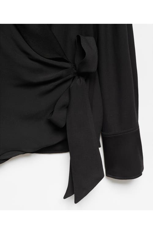 Shop Mango Rider Wrap Shirt In Black