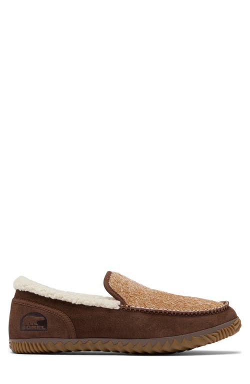 Sorel Dude Moc™ Faux Fur Lined Slipper In Elk/natural