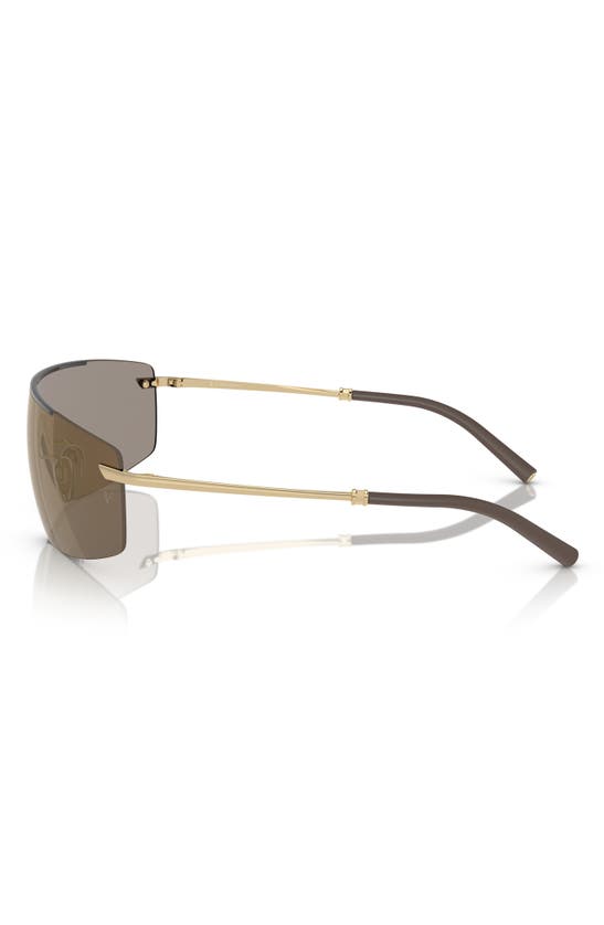 Shop Oliver Peoples Roger Federer 138mm Rimless Shield Sunglasses In Gold Tortoise