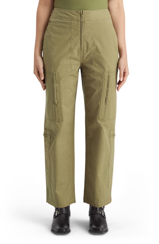 Scotch & Soda Ripstop Cargo Pants In Washed Military