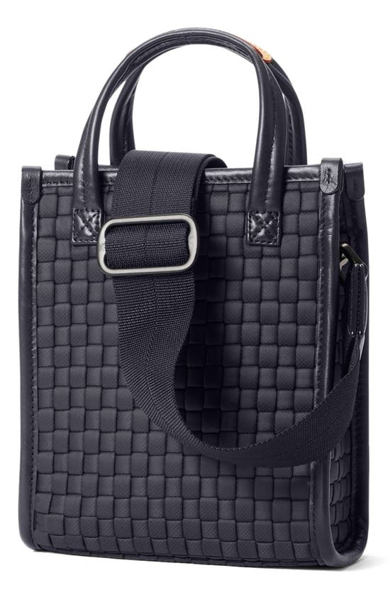 Mz Wallace Micro Woven Nylon Box Tote In Black Woven