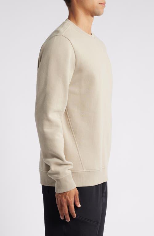 Shop Zella Cloud Fleece Sweatshirt In Tan Aluminum