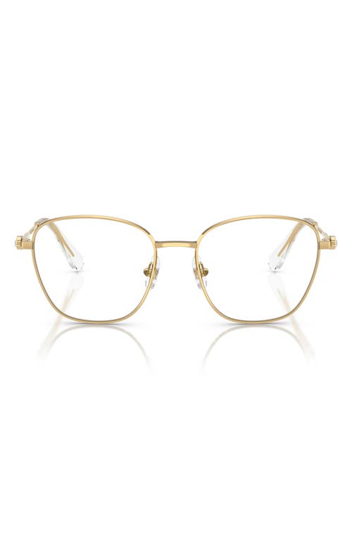 Swarovski 52mm Square Optical Glasses In Gold