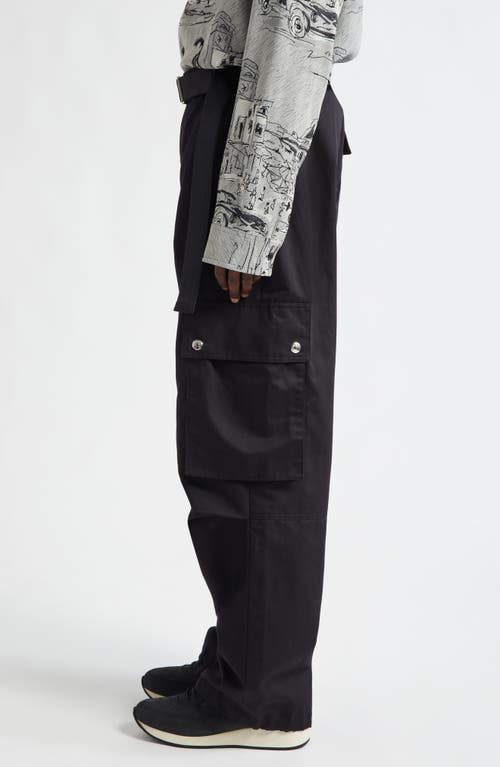 Shop Jacquemus Le Cargo Cotton & Linen Pants In Black