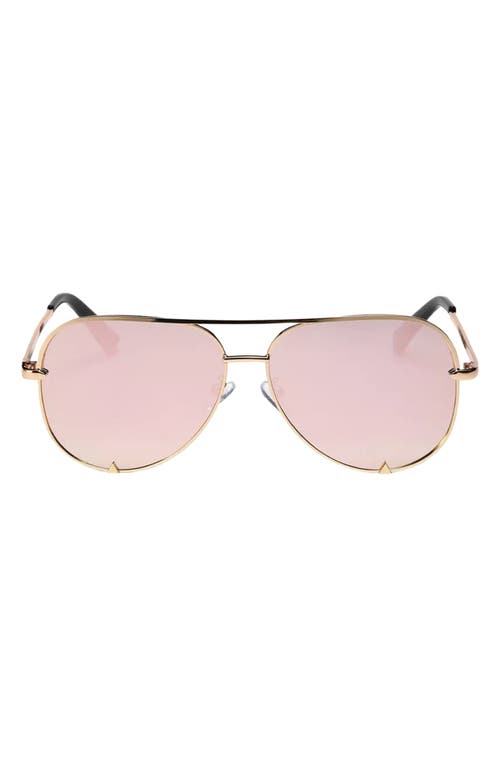 Shop Fifth & Ninth Walker 61mm Polarized Aviator Sunglasses In Gold/opal