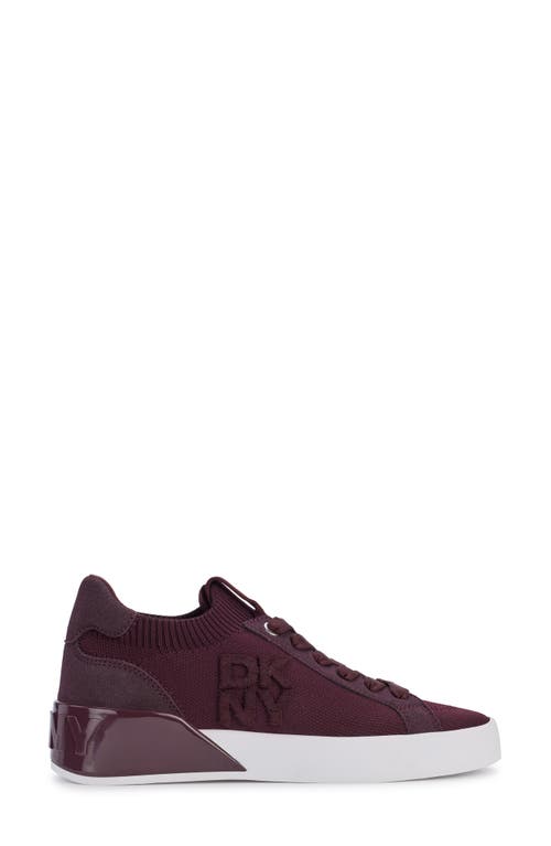 Shop Dkny Mallory Knit Sneaker In Wine