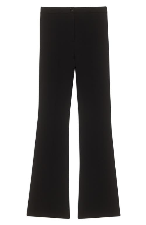 Theory Crepe Cashmere And Wool Flare Pants In Black
