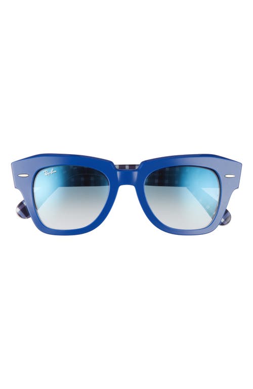 Shop Ray Ban Ray-ban State Street 49mm Gradient Square Sunglasses In Blue/blue Gradient