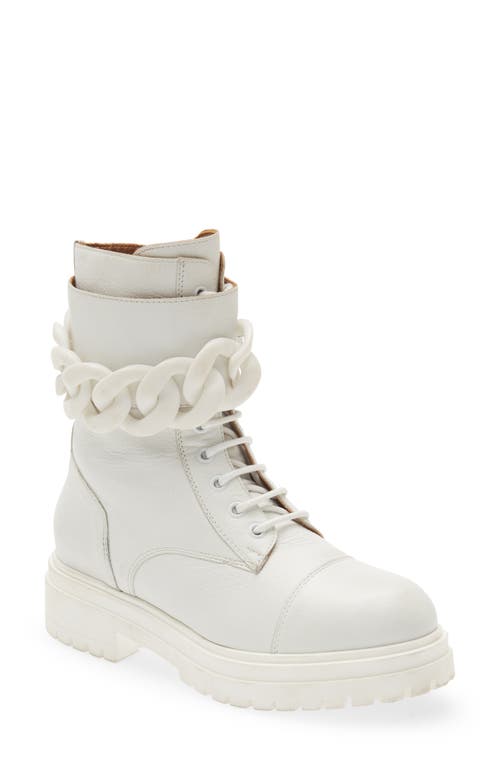 BEAUTIISOLES Zoey Bootie in Off White Nappa Leather