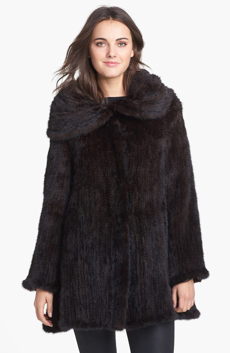 Belle Fare Genuine Mink Fur Covered Knit Jacket | Nordstrom