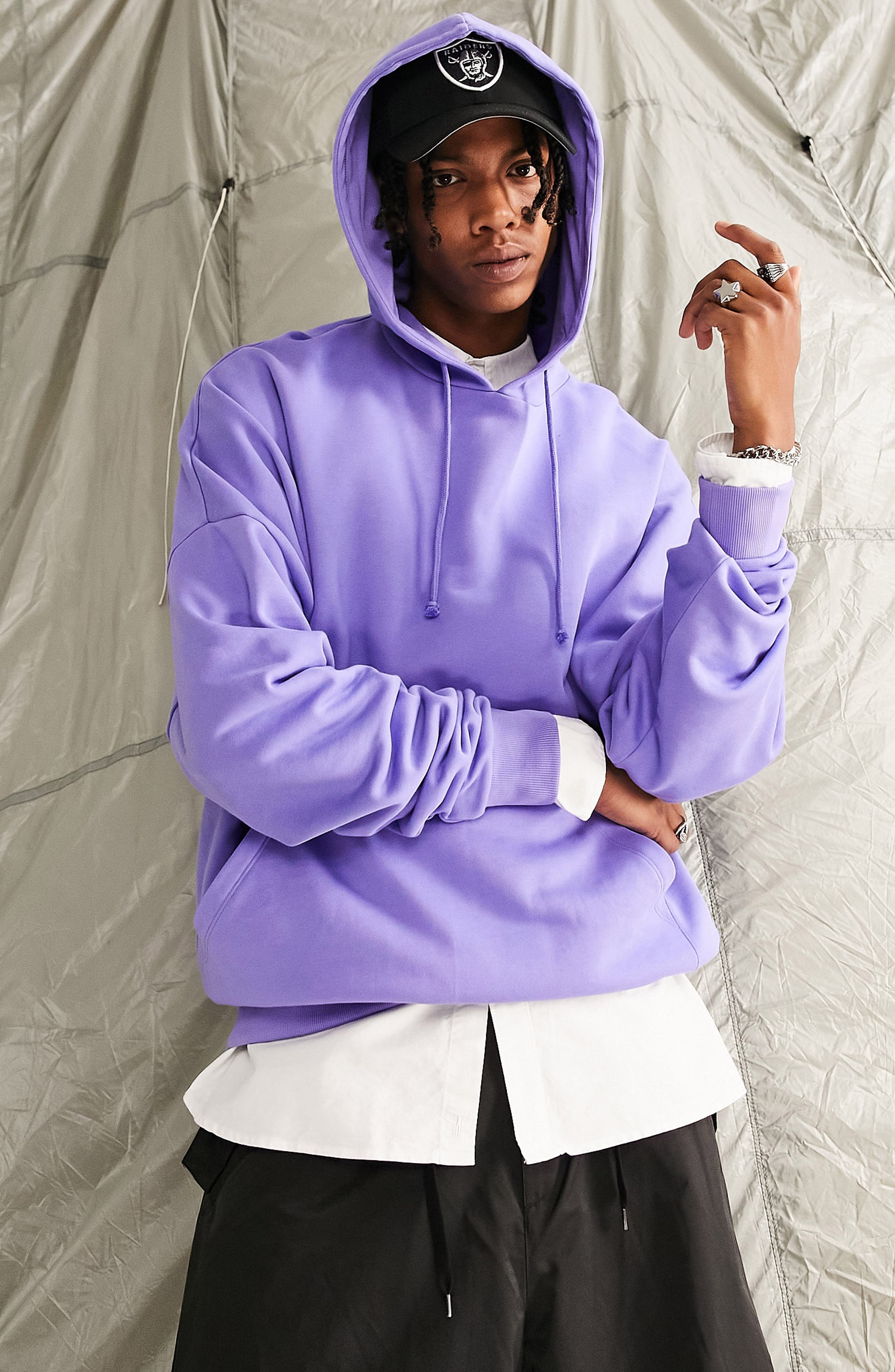 purple sweatshirt