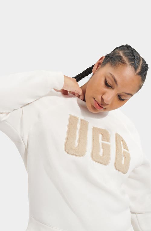Ugg(r) Collection Madeline Fuzzy Logo Graphic Sweatshirt In Nimbus/sand