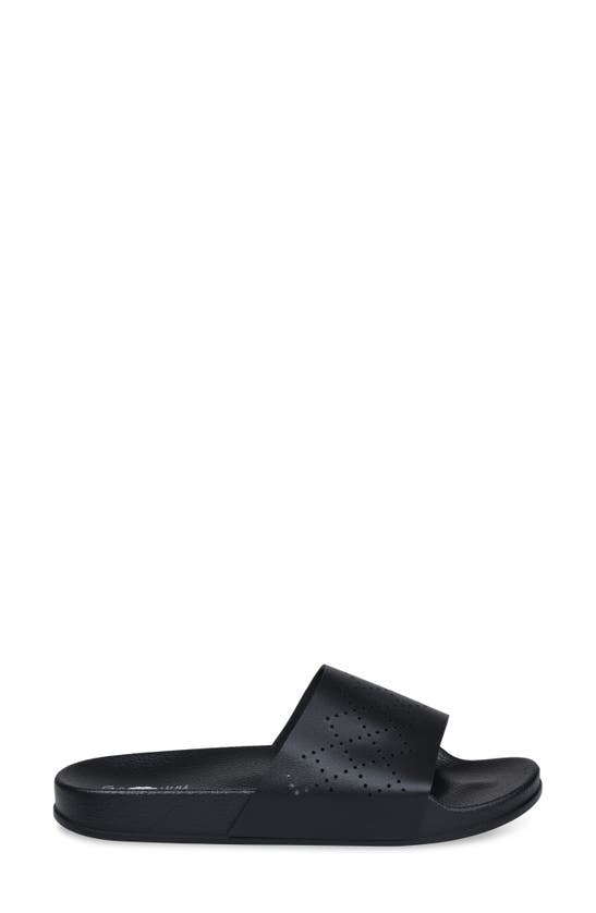 Shop Gaahuu Perforated Slide Sandal In Black