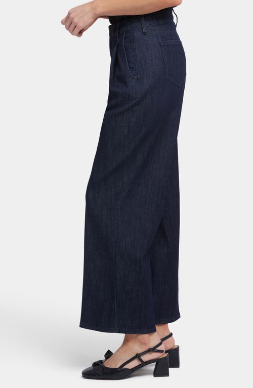 Shop Nydj Teresa Pleated Wide Leg Jeans In Rinse