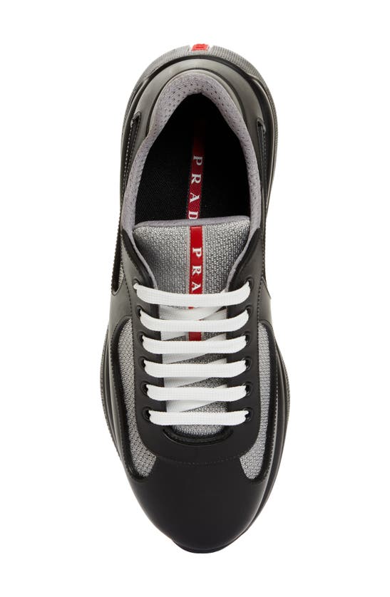Prada Round Head Lacing Casual Shoes In Nero
