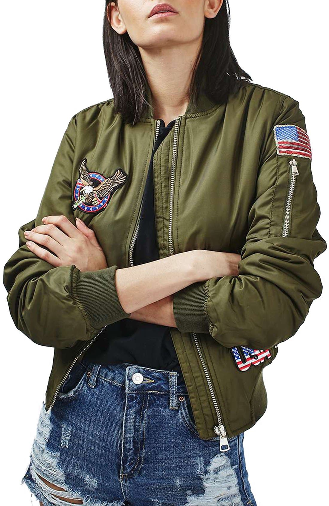 Badged MA1 Bomber Jacket Nordstrom