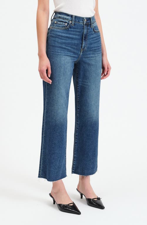 Daze Pleaser High Waist Raw Hem Crop Jeans In Uptown