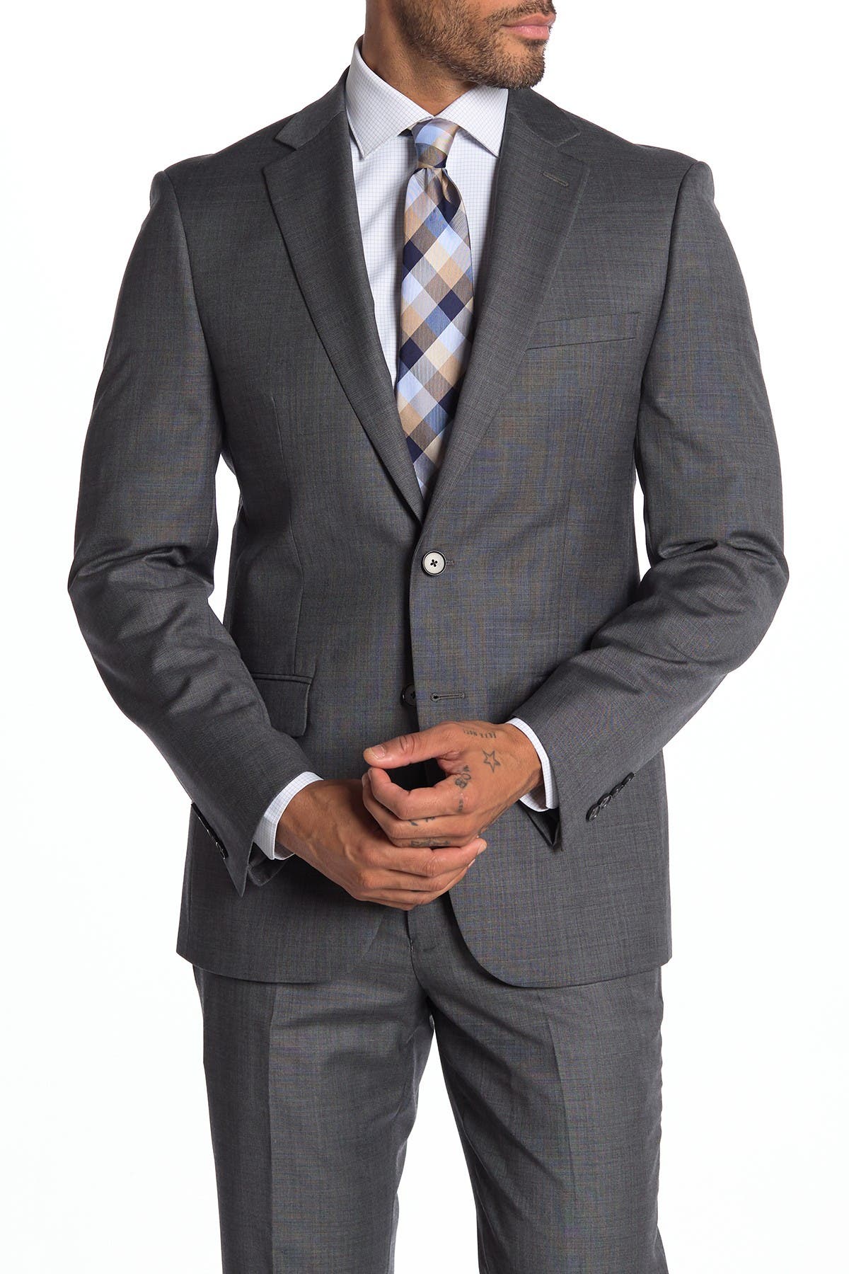 calvin klein grey suit