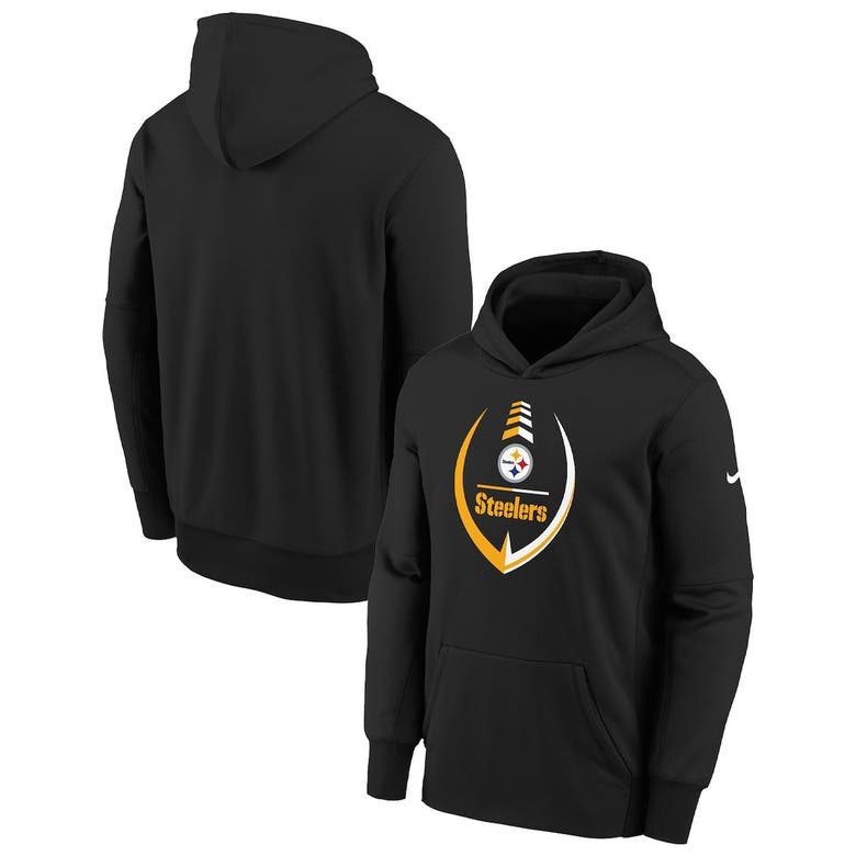 Nike Kids' Youth Black Pittsburgh Steelers Icon Performance