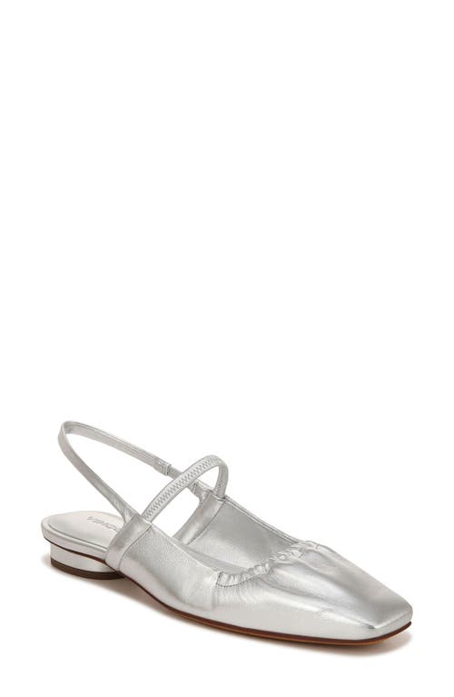 Vince Venice Slingback Flat in Warmsilver at Nordstrom, Size 8