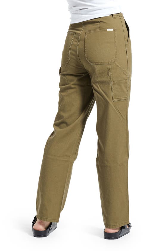 Brixton Alameda Wide Leg Utility Pants In Military Olive