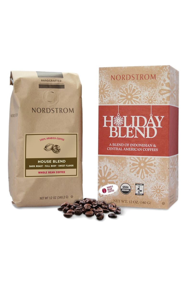 Nordstrom Coffee 'House Blend' & 'Holiday Blend' Whole Bean Coffee (2