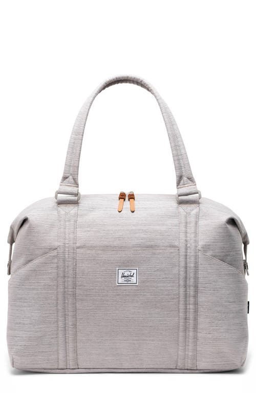 Strand Recycled Polyester Duffle Bag in Light Grey Crosshatch