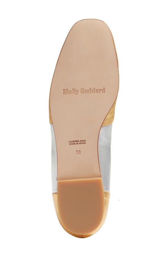 Shop Molly Goddard Helena Two-tone Lace-up Ballet Flat In Silver/ Gold