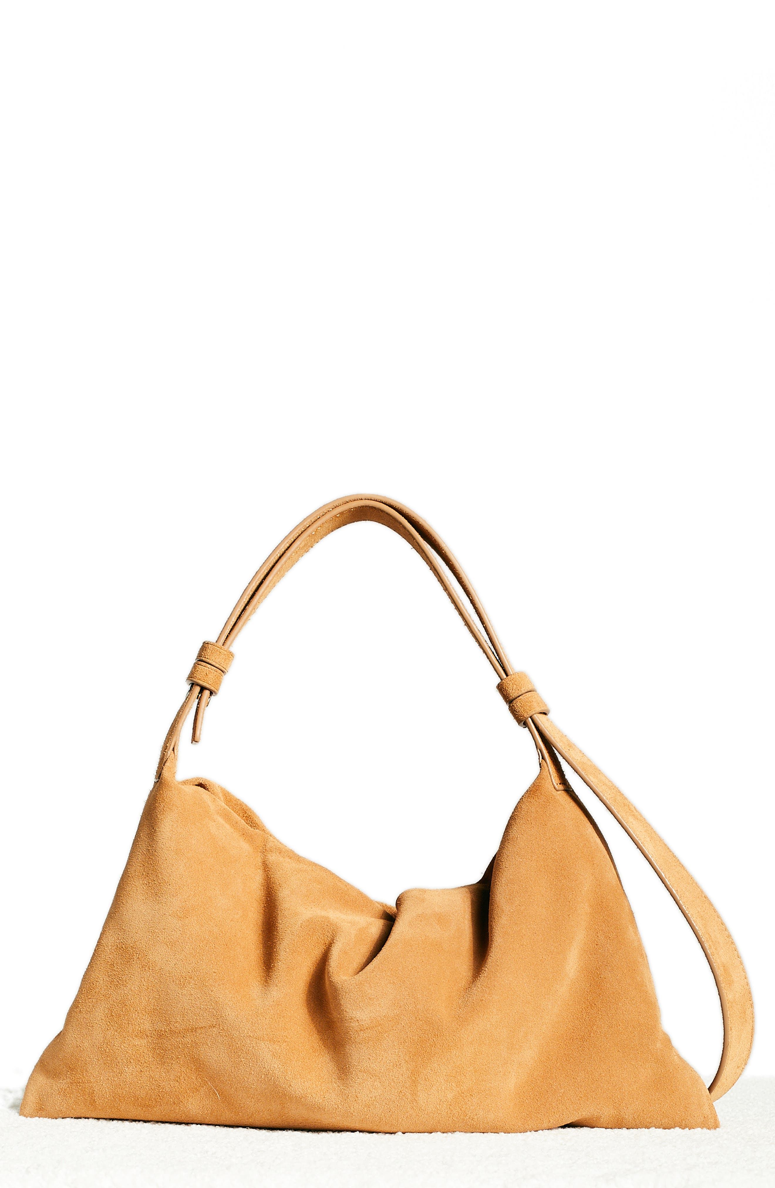 tan suede bag