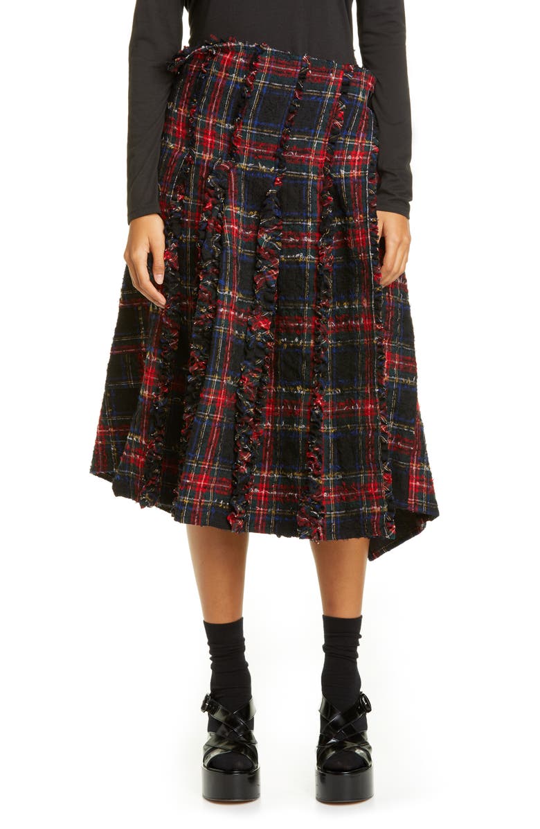 Tricot Comme des Garçons Tartan Asymmetrical Wool Skirt | Nordstrom