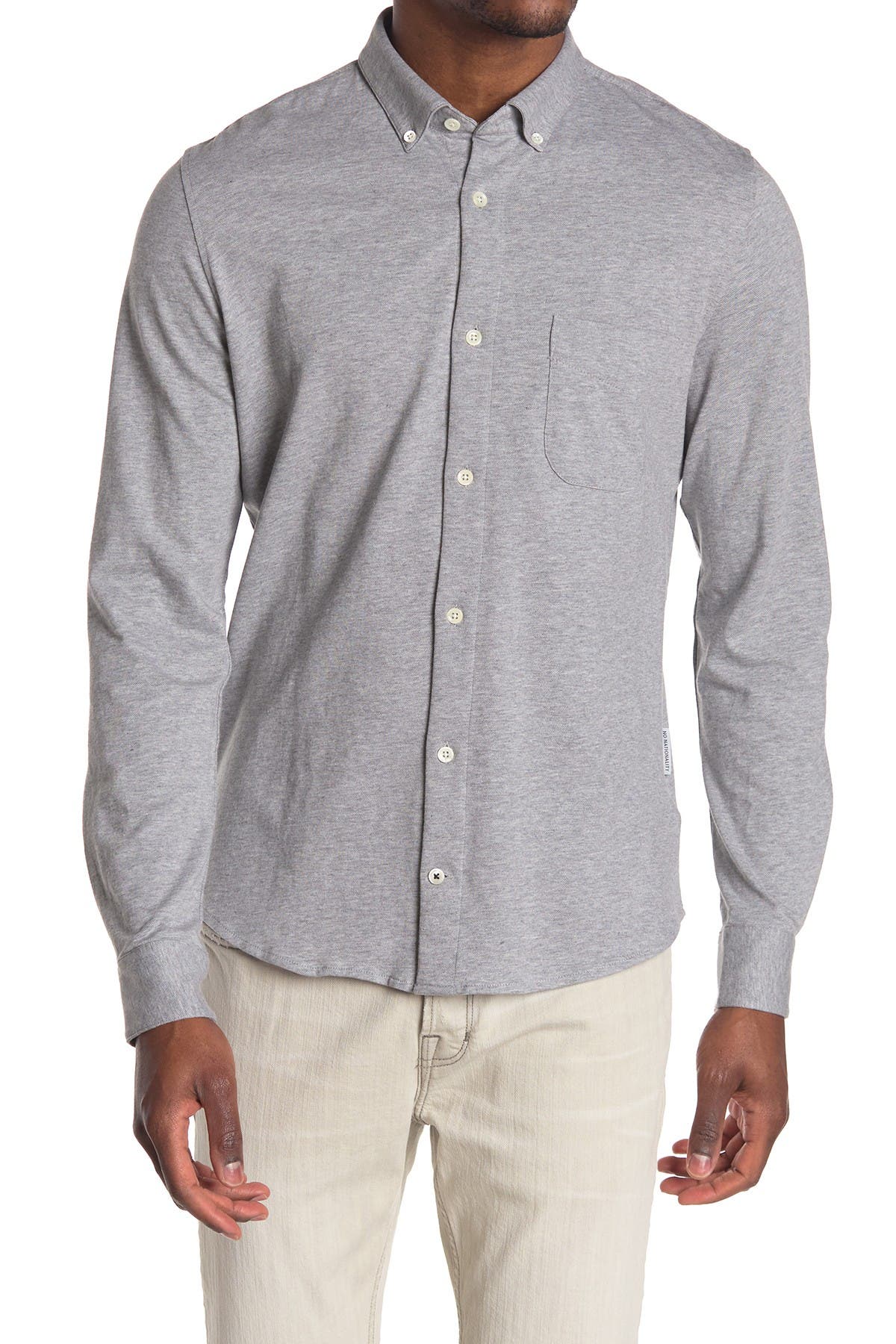 Nn07 Jersey Button Down Trim Fit Shirt Nordstrom Rack