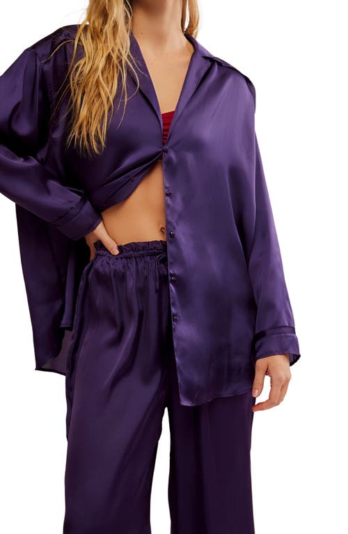 Shop Free People Dreamy Days Pajamas In Gothic Grape