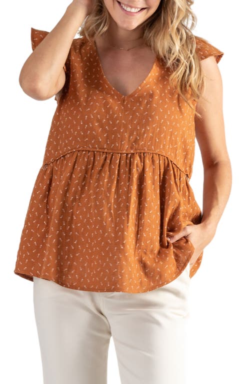Suzanne Maternity/Nursing Top in Carrots Caramel