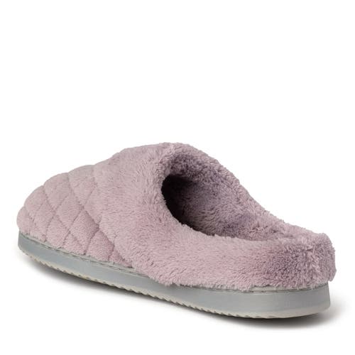 Shop Dearfoams Libby Quilted Terry Clog Slipper In Frosted Plum