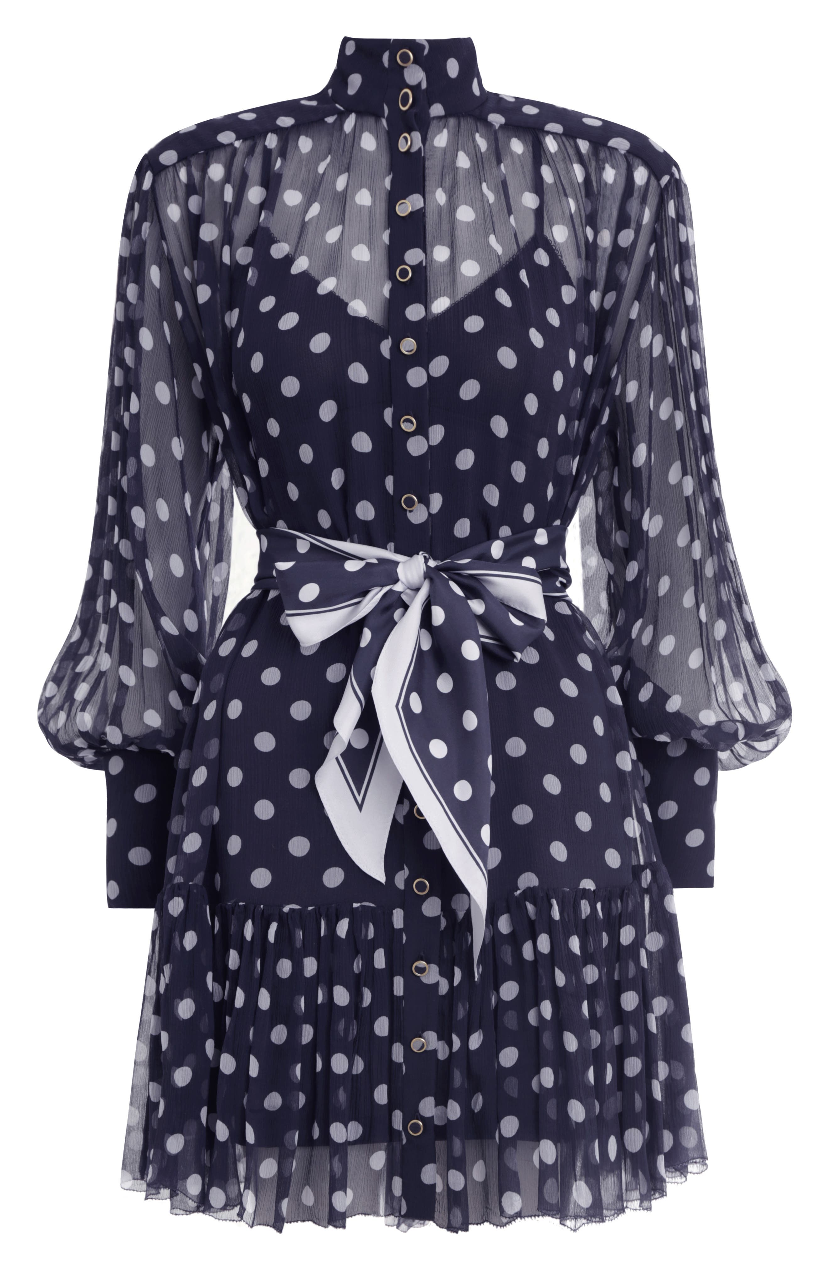 Zimmermann Dresses Sabotage Lantern Long Sleeve Silk Minidress