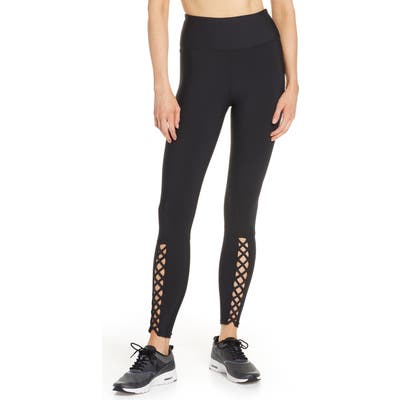 Soul By Soulcycle Lace-Up High Waist Tights, Black