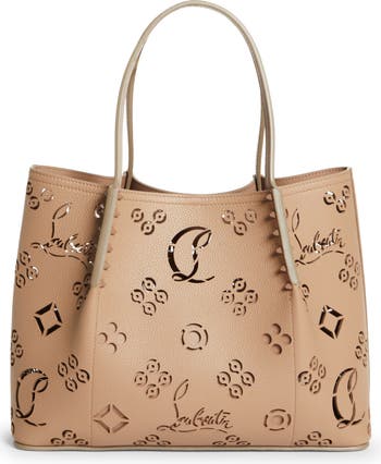 Christian Louboutin  Logo-Embossed Canvas and Leather Tote Bag