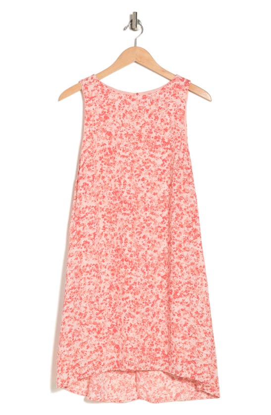 Nordstrom Rack Sleeveless Shift Dress In Pink Peach- Red Ben Floral