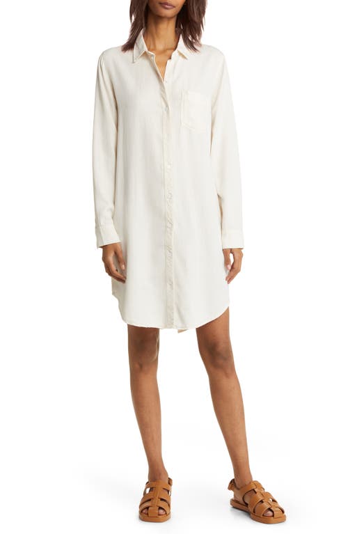 Rails Sawyer Long Sleeve Shirtdress in Pearl