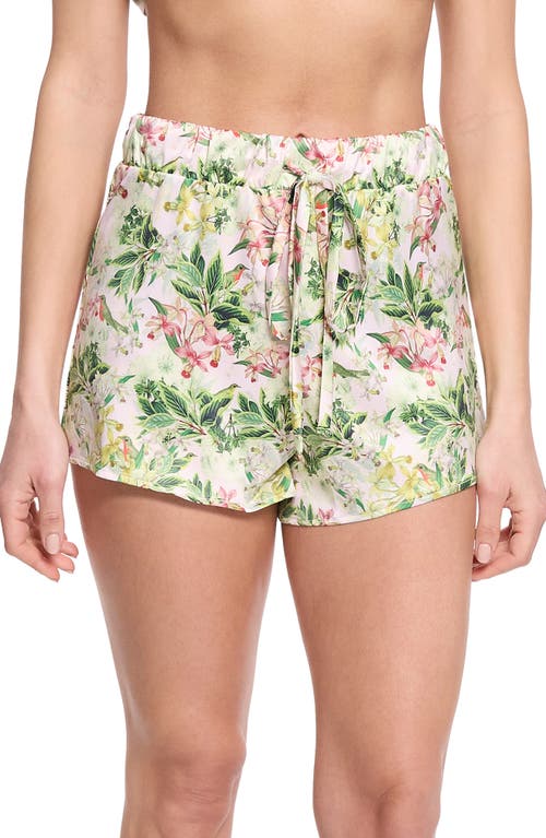 Hanky Panky Satin Sleep Drawstring Short In French Garden