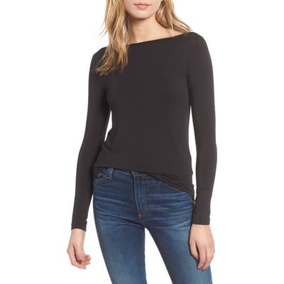 Amour Vert Francoise Stripe Top, Black