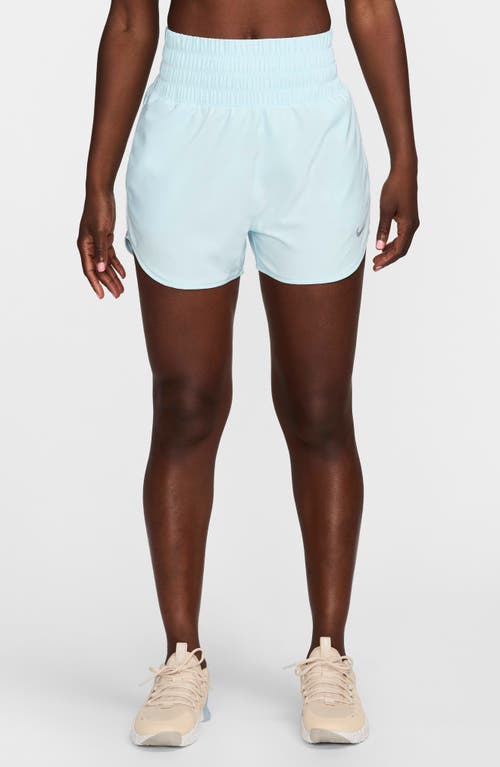 Shop Nike Dri-fit Ultrahigh Waist 3-inch Brief Lined Shorts In Glacier Blue