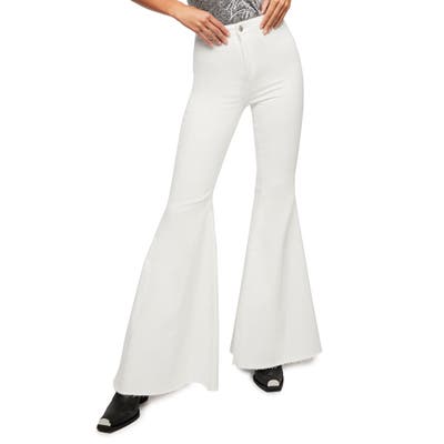 We The Free By Free People Just Float On High Waist Flare Leg Pants, 7 - White