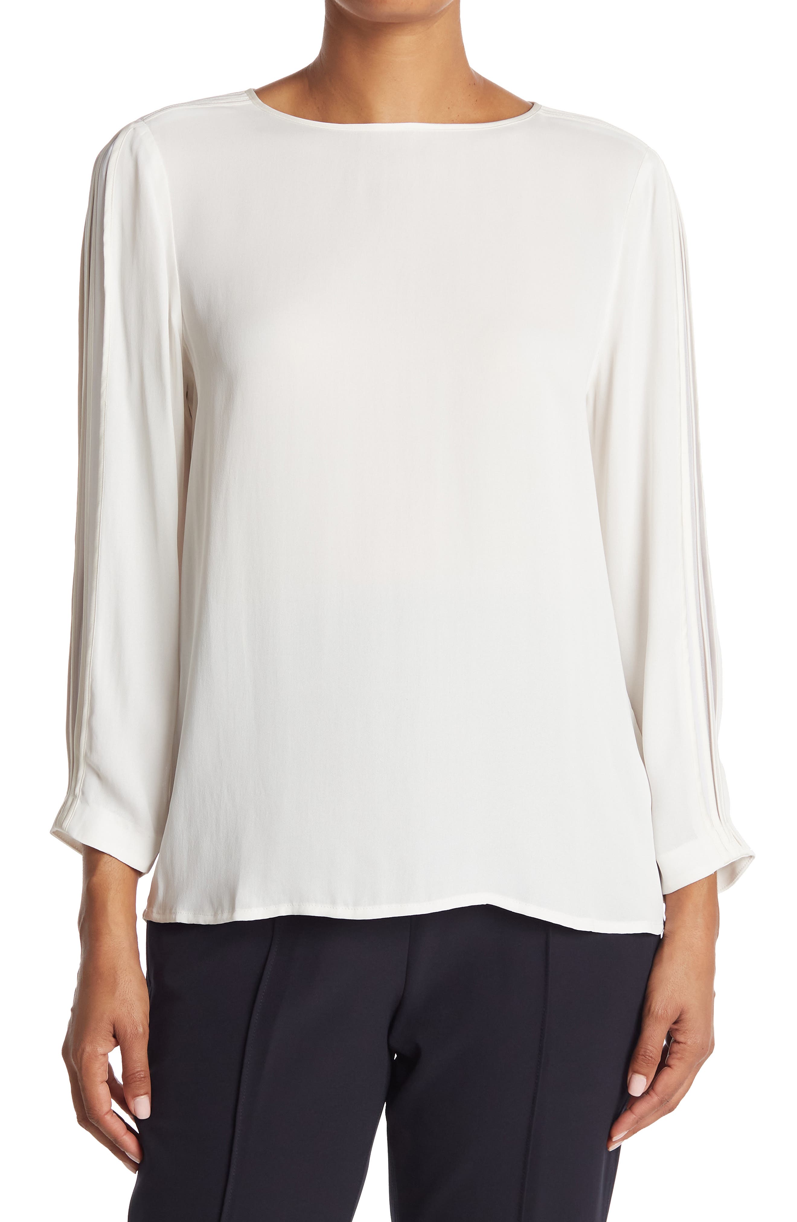 donna karan new york tie front blouse
