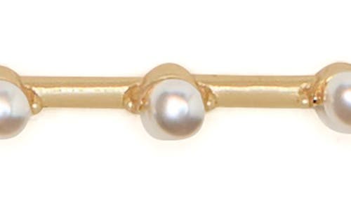 KATE SPADE KATE SPADE NEW YORK IMITATION PEARL BAR PENDANT NECKLACE 