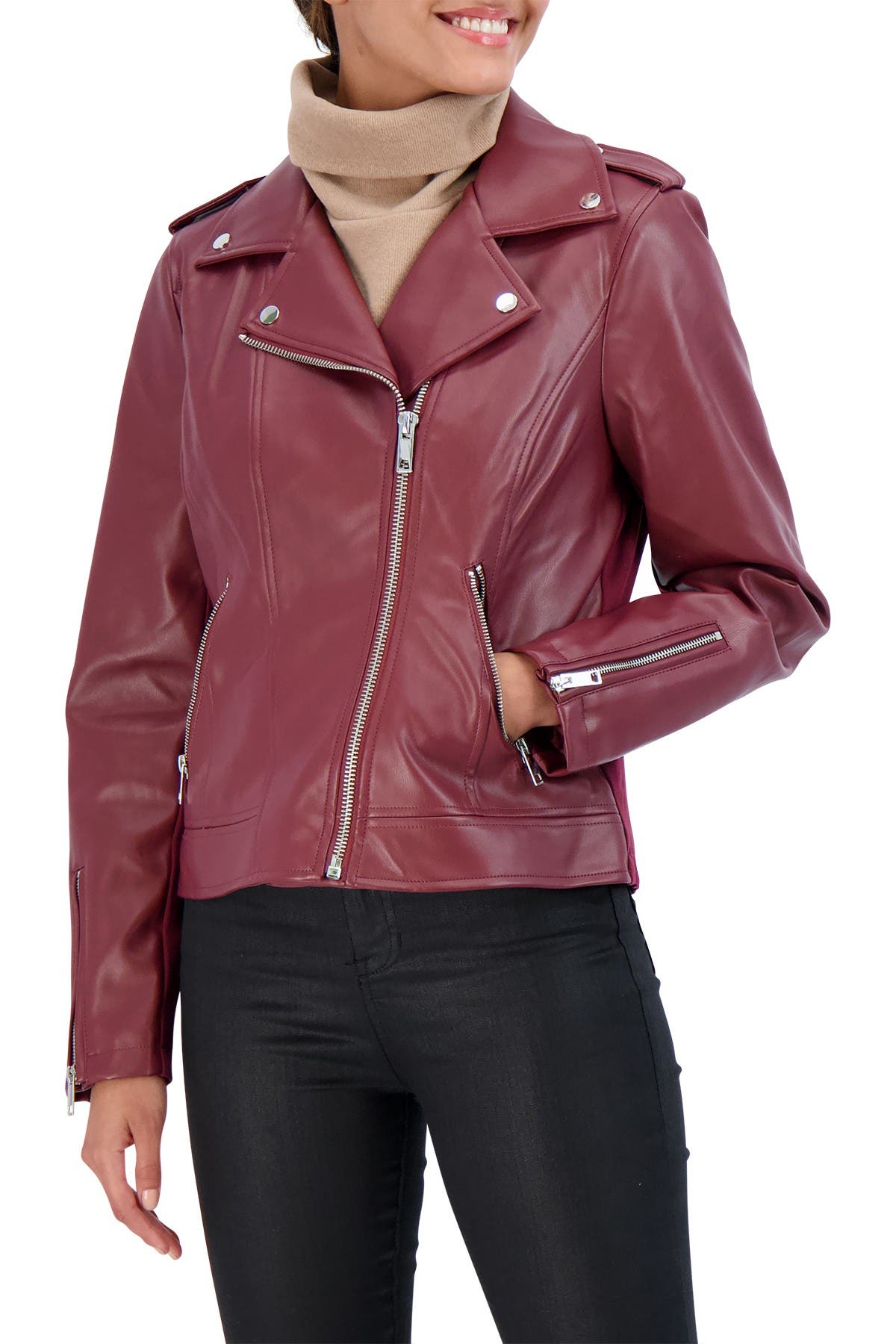 Sebby | Collection Faux Leather Biker Jacket | Nordstrom Rack