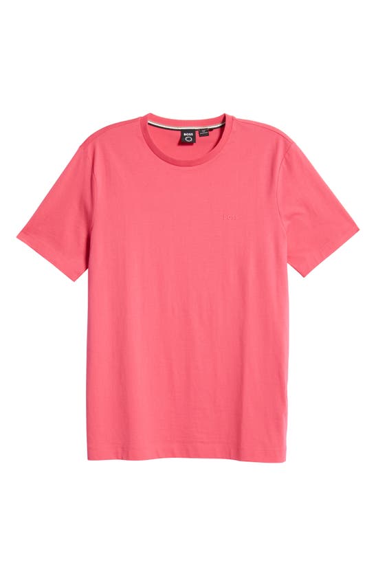 Hugo Boss Thompson Solid T-shirt In Dark Pink