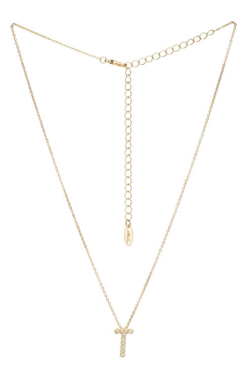 Ettika Crystal Initial Pendant Necklace in Gold- T at Nordstrom