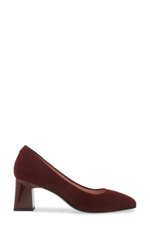 Shop Naot Cass Patent Pump In Burgundy Suede